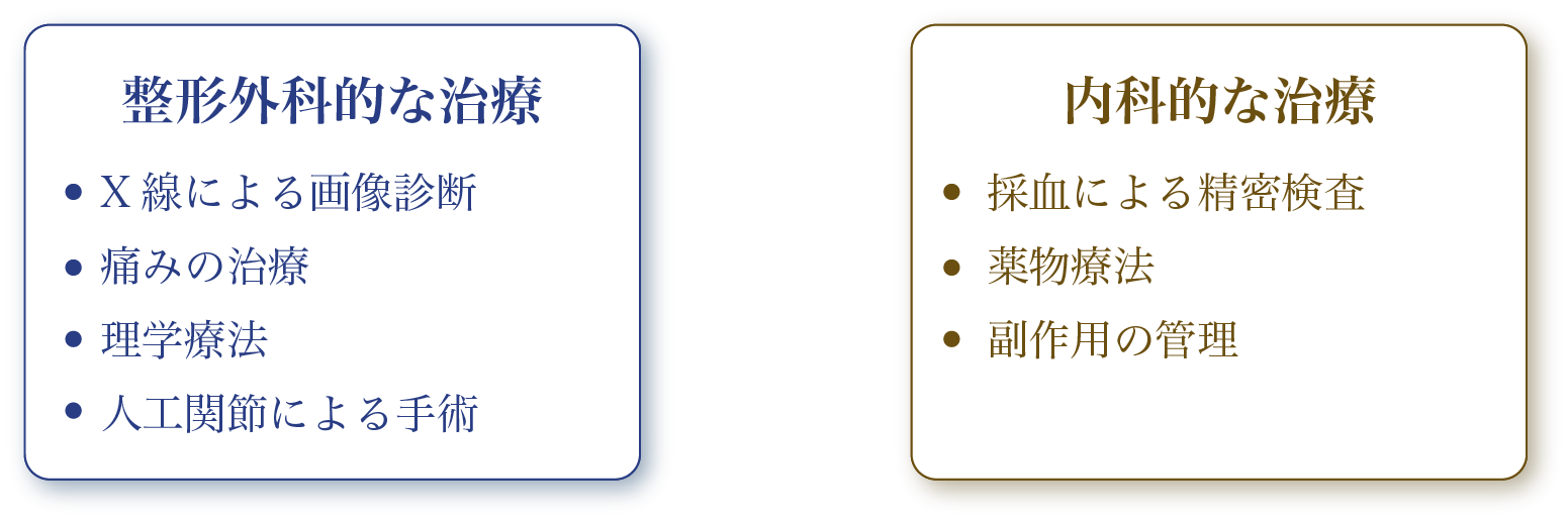 膠原病・リウマチ外来における診療体制の図